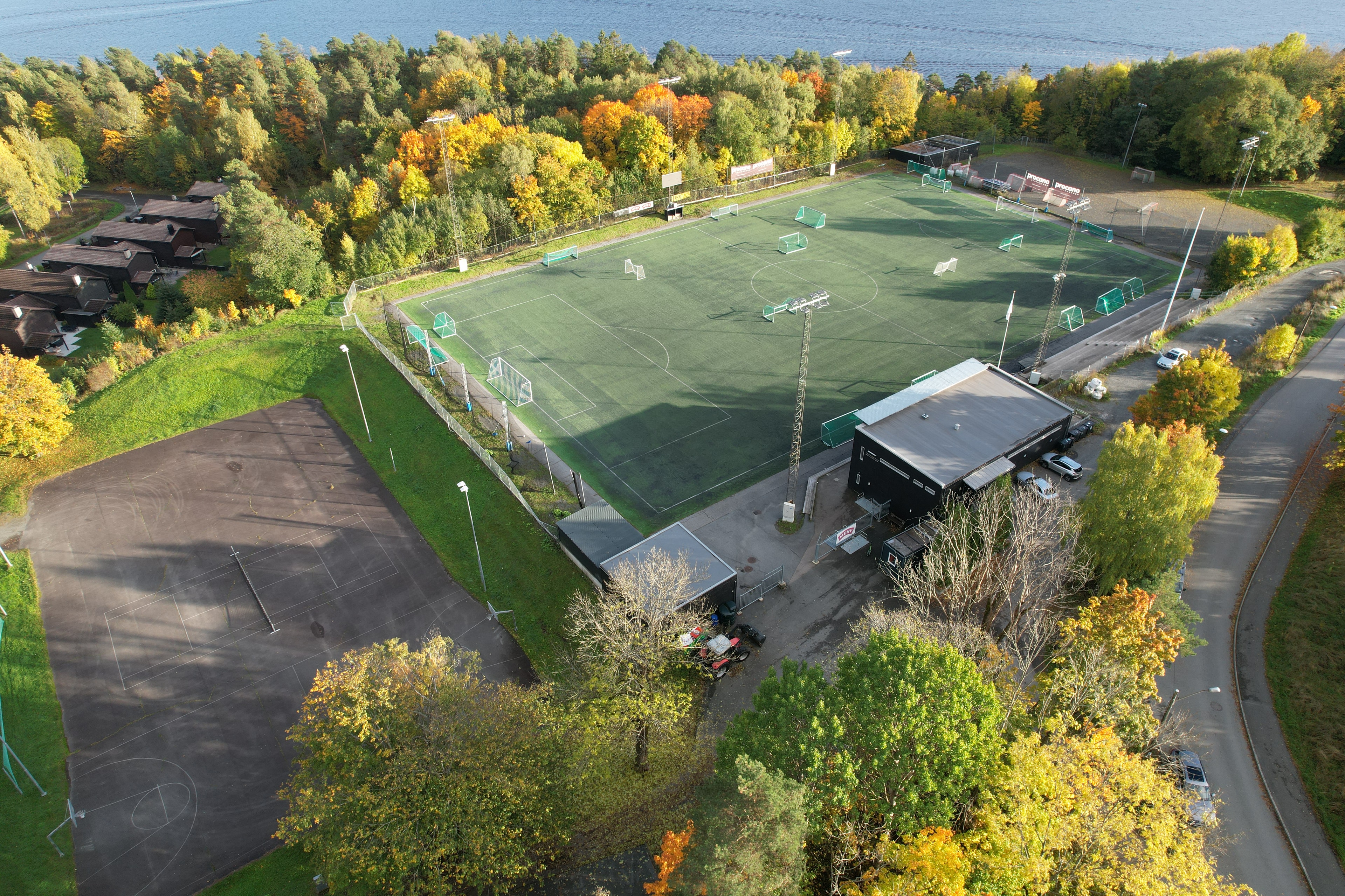 Høvikbanen sett fra luften - dronebilde