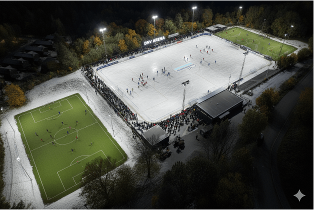 Høvik IF spillere på fotballbanen